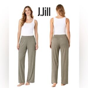 Pure Jill by J.Jill Pima Cotton French Terry Olive Knit Lounge Pants Medium knit
